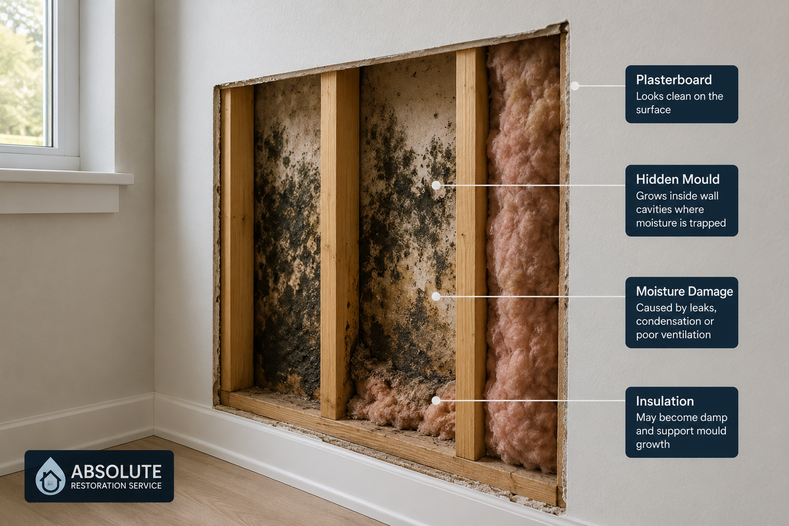 Mould affecting concealed timber and building materials beneath a Melbourne home