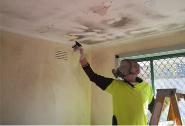 Professional bathroom ceiling mould removal in Melbourne using HEPA-safe mould remediation techniques