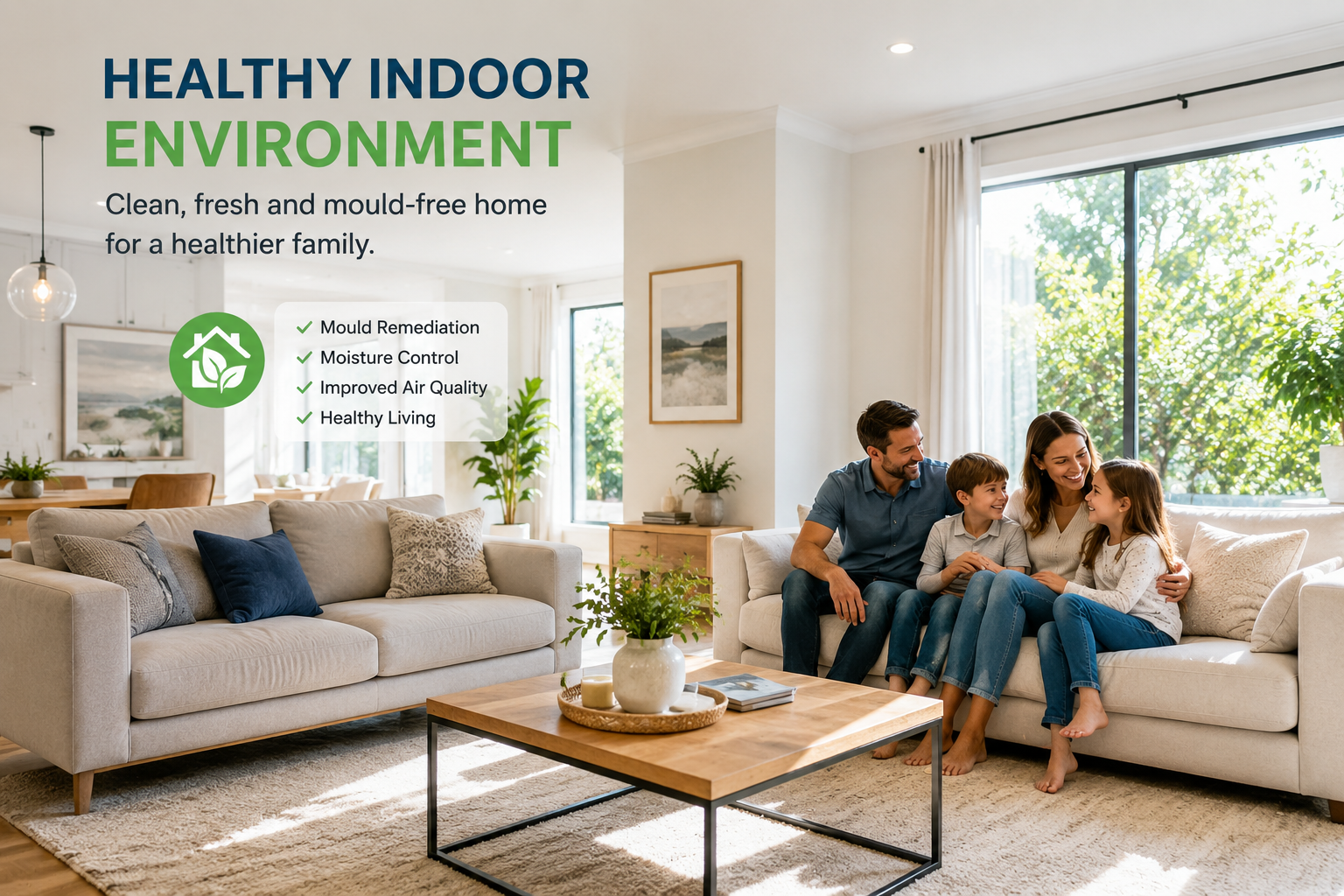 Melbourne apartment interior considered during humidity and indoor air quality assessment