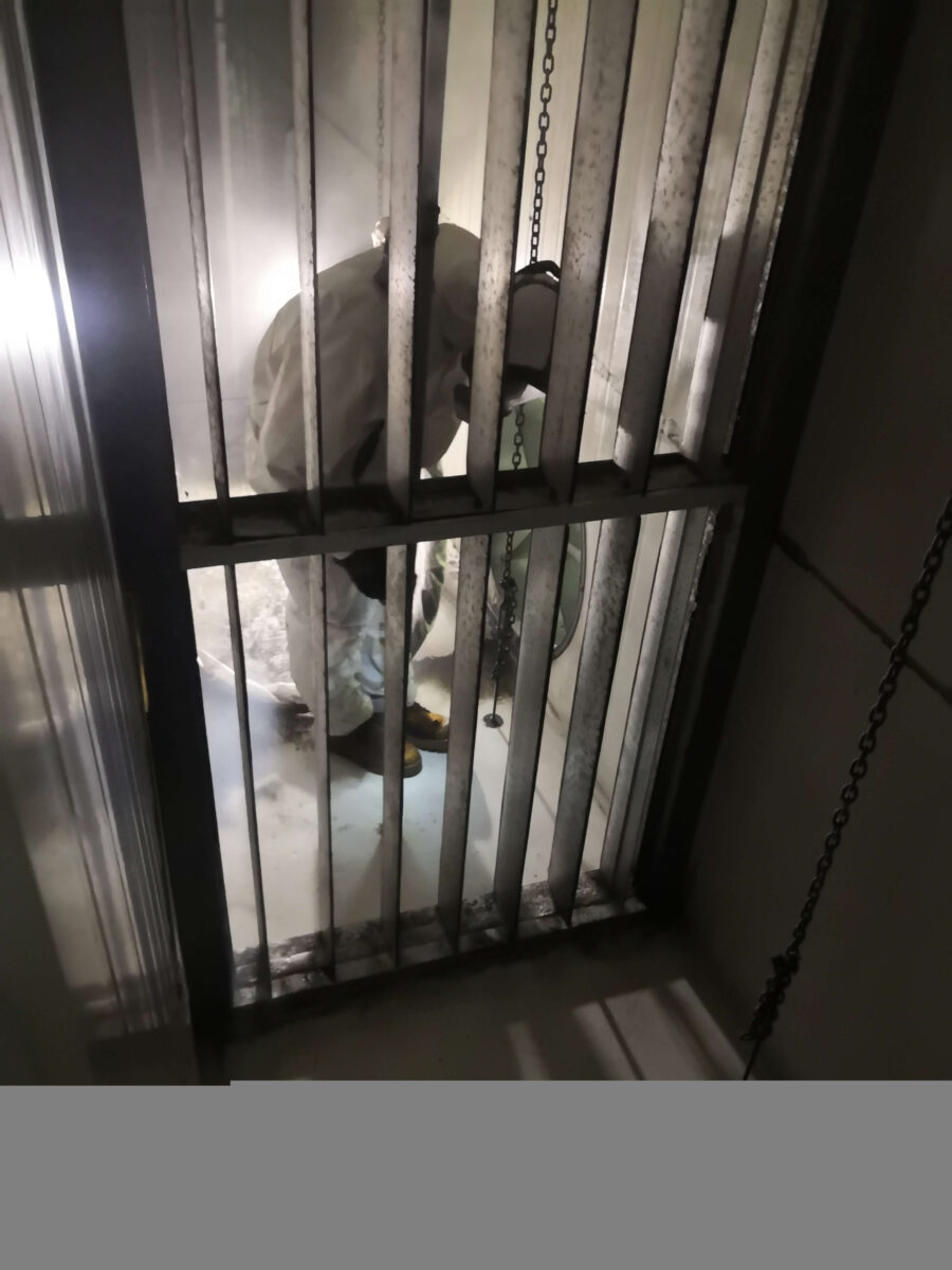 Commercial mould contamination being assessed for professional remediation in Melbourne