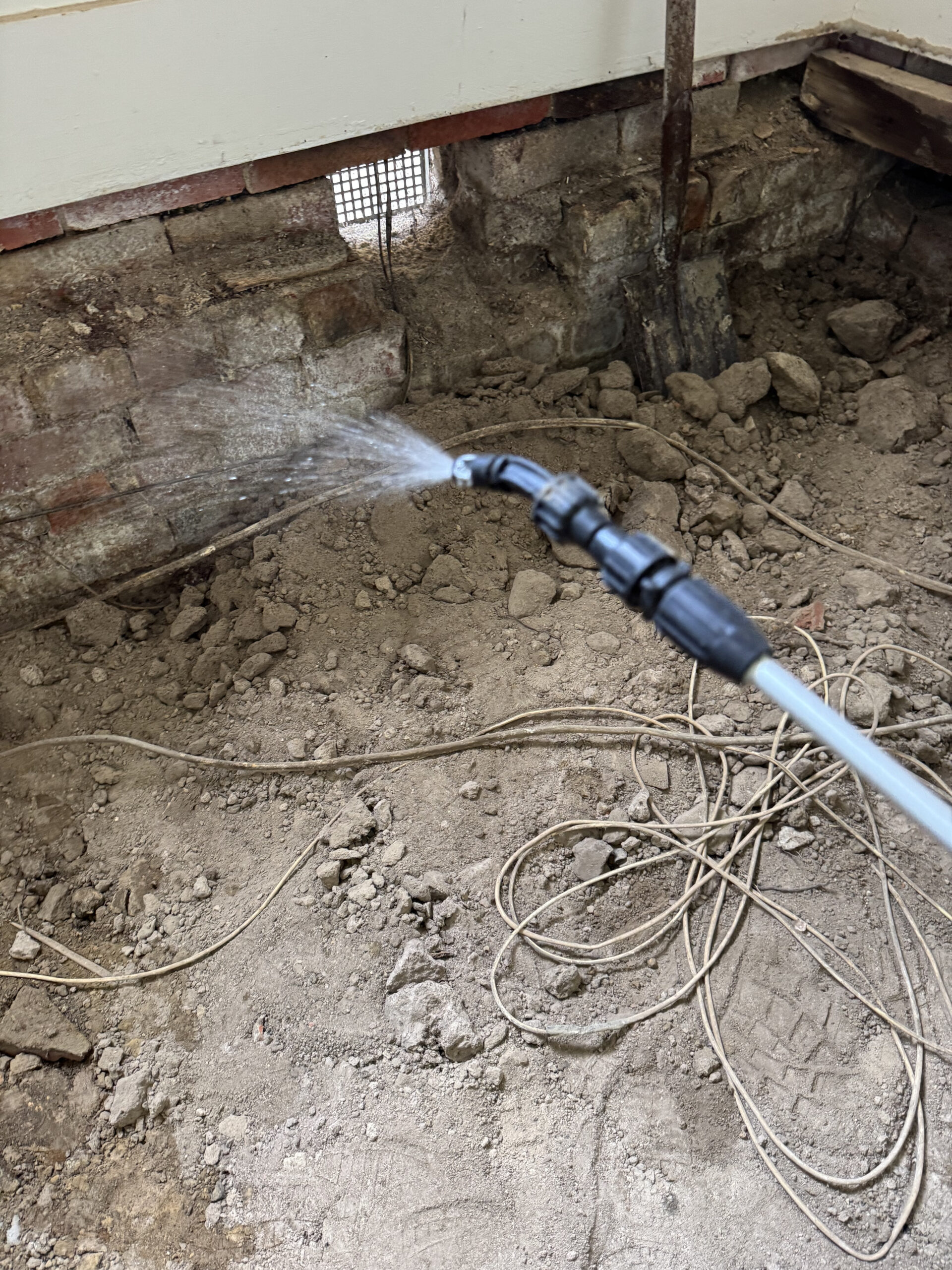 Subfloor mould contamination affecting timber flooring supports and structural framing caused by elevated ground moisture and inadequate ventilation.
